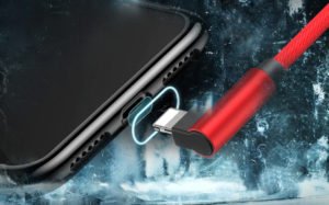 USB кабель для iPhone, iPad. 90 градусов.