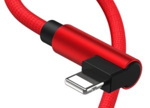 GUSGU - USB кабель для iPhone, iPad. 90 градусов. Быстрая зарядка